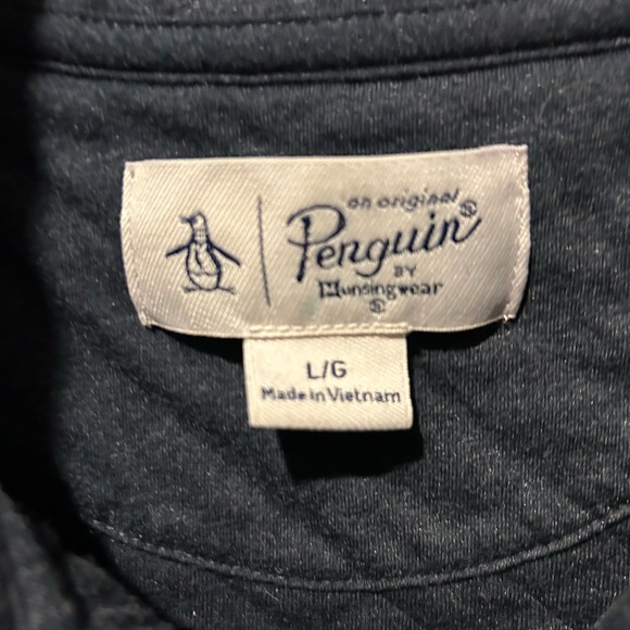 Original Penguin Quilted 1/2 Snap Pullover Size Large - Picture 3 of 3